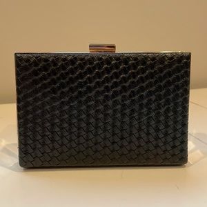 Natasha Couture Black and Gold Clutch